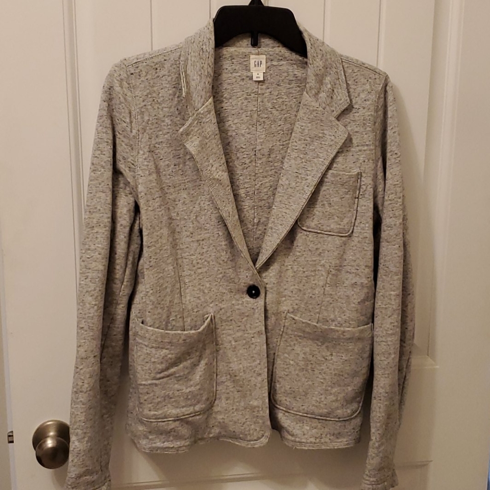 Gap heather gray cotton blazer size M